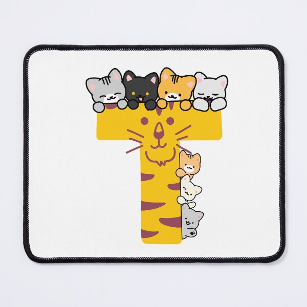 Item preview, Cute Tiger Monogram Letter T with Hiding Kittens designed and sold by Mazza-mazza.