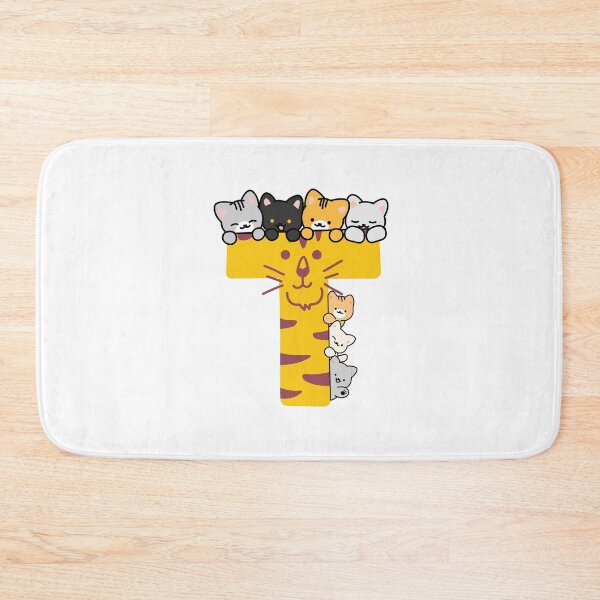 Item preview, Cute Tiger Monogram Letter T with Hiding Kittens designed and sold by Mazza-mazza.