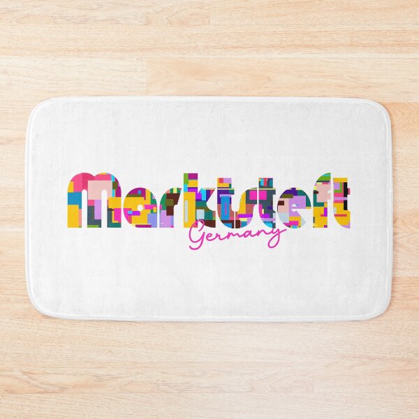 Item preview, Marktsteft, Germany, Vibrant Abstract City Typography Art designed and sold by Wanderful-roads.