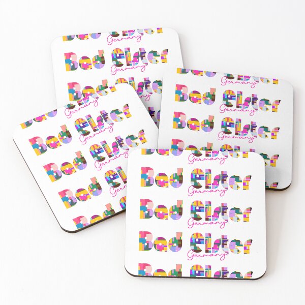 Item preview, Bad Elster, Germany, Vibrant Abstract City Typography Art designed and sold by Wanderful-roads.