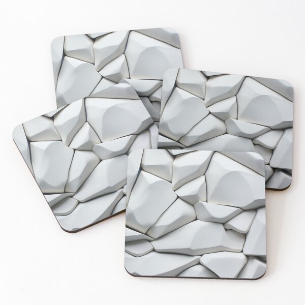 Item preview, 3D Geometric White Blocks Texture Abstract Minimalist Pattern designed and sold by LYAN-STORE.