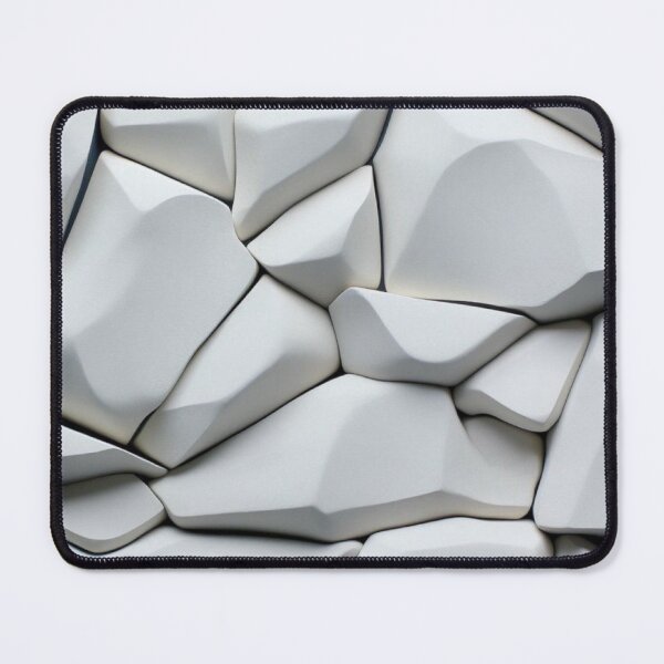 Item preview, 3D Geometric White Blocks Texture Abstract Minimalist Pattern designed and sold by LYAN-STORE.