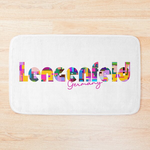 Item preview, Lengenfeld, Germany, Vibrant Abstract City Typography Art designed and sold by Wanderful-roads.