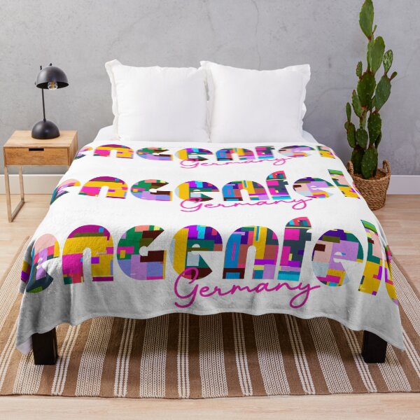 Item preview, Lengenfeld, Germany, Vibrant Abstract City Typography Art designed and sold by Wanderful-roads.