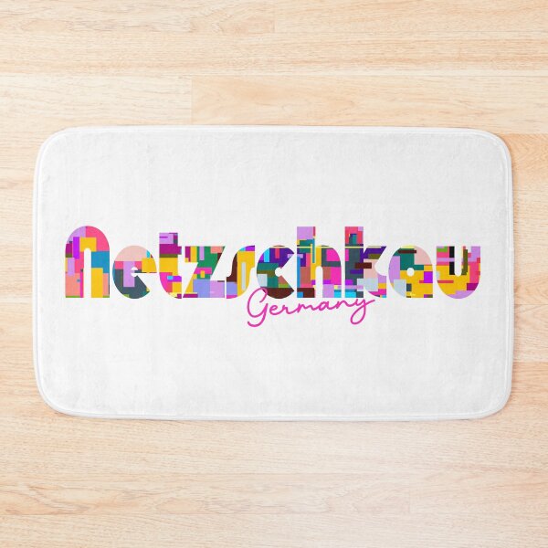 Item preview, Netzschkau, Germany, Vibrant Abstract City Typography Art designed and sold by Wanderful-roads.