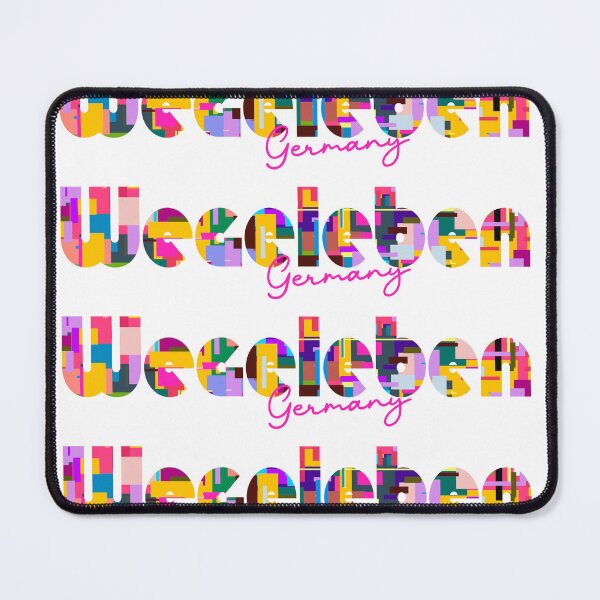 Item preview, Wegeleben, Germany, Vibrant Abstract City Typography Art designed and sold by Wanderful-roads.