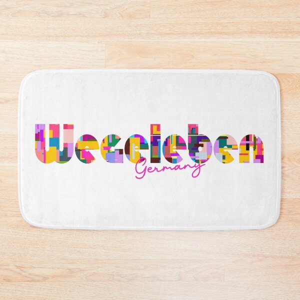 Item preview, Wegeleben, Germany, Vibrant Abstract City Typography Art designed and sold by Wanderful-roads.