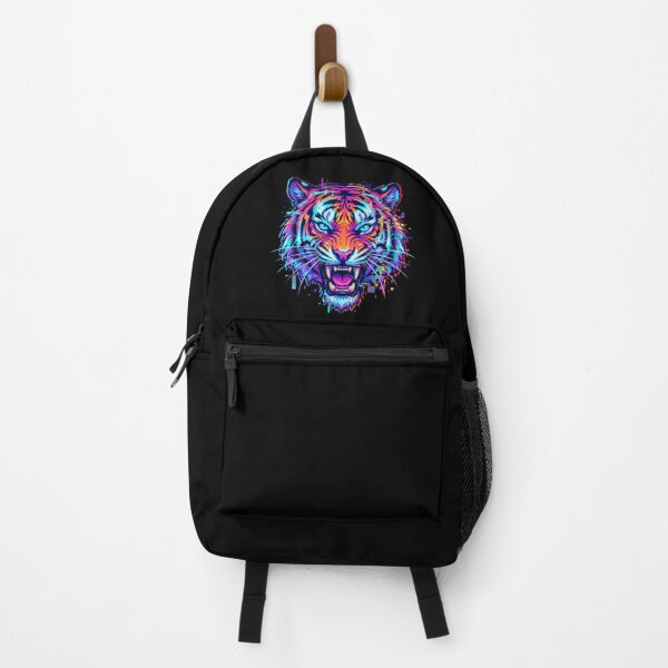 Item preview, Neon Tiger Glitch Cyberpunk Face designed and sold by CiprianBt.