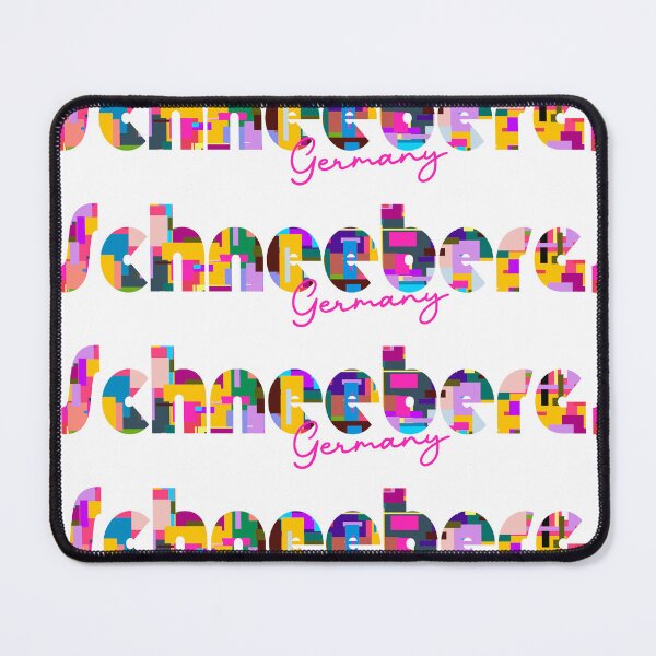Item preview, Schneeberg, Germany, Vibrant Abstract City Typography Art designed and sold by Wanderful-roads.