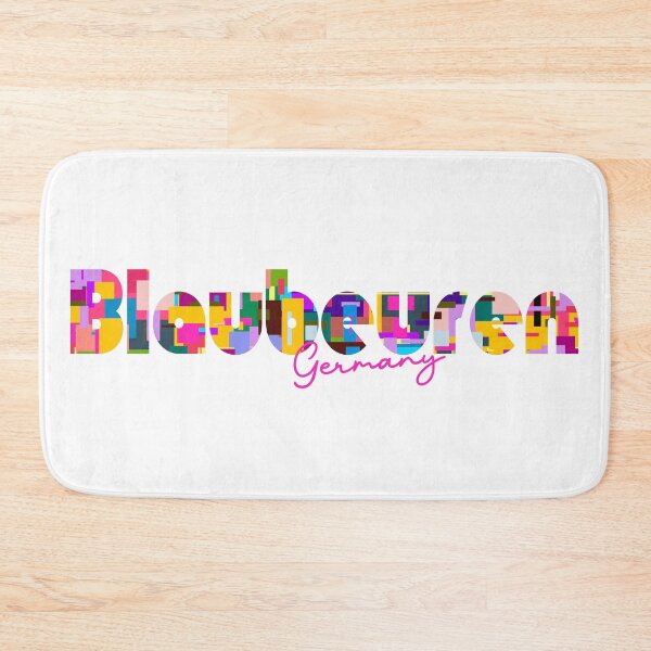 Item preview, Blaubeuren, Germany, Vibrant Abstract City Typography Art designed and sold by Wanderful-roads.