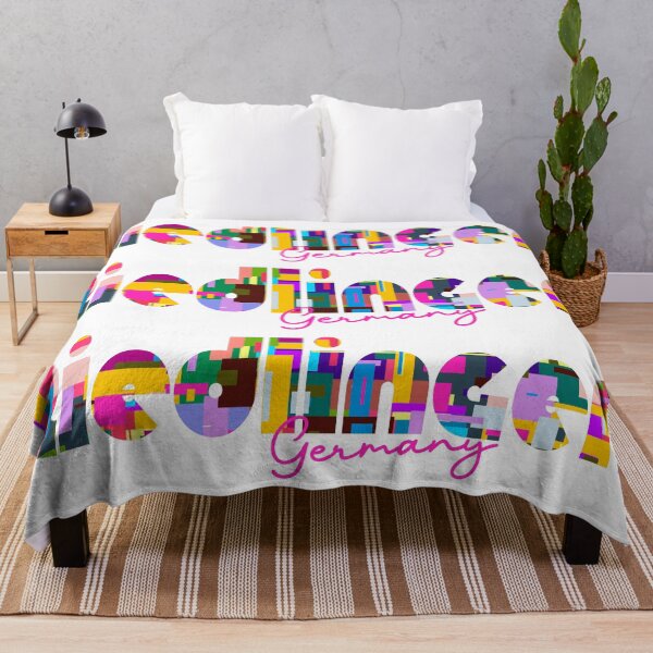 Item preview, Riedlingen, Germany, Vibrant Abstract City Typography Art designed and sold by Wanderful-roads.