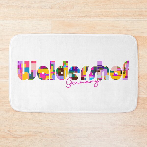 Item preview, Waldershof, Germany, Vibrant Abstract City Typography Art designed and sold by Wanderful-roads.