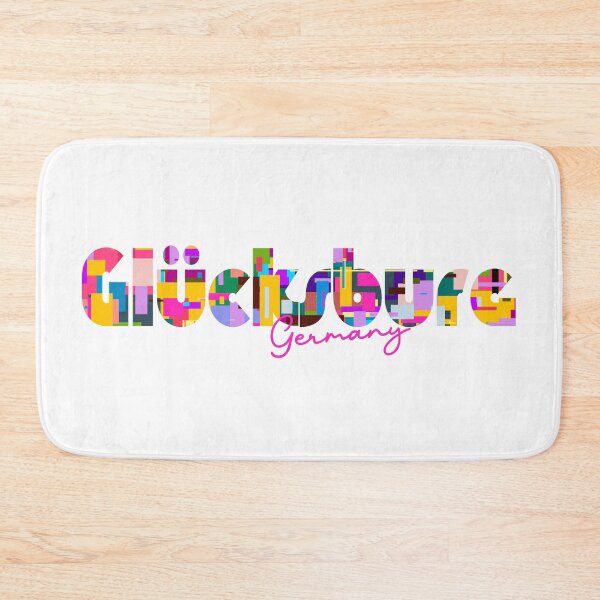 Item preview, Glücksburg, Germany, Vibrant Abstract City Typography Art designed and sold by Wanderful-roads.
