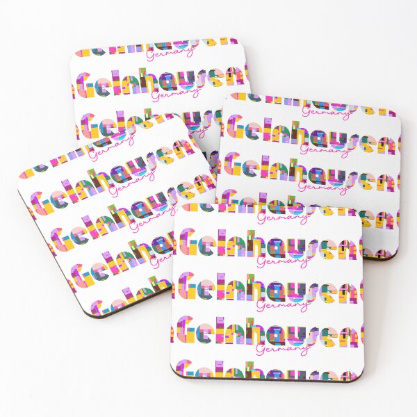 Item preview, Gelnhausen, Germany, Vibrant Abstract City Typography Art designed and sold by Wanderful-roads.