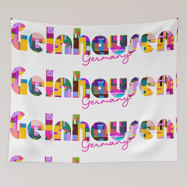 Item preview, Gelnhausen, Germany, Vibrant Abstract City Typography Art designed and sold by Wanderful-roads.