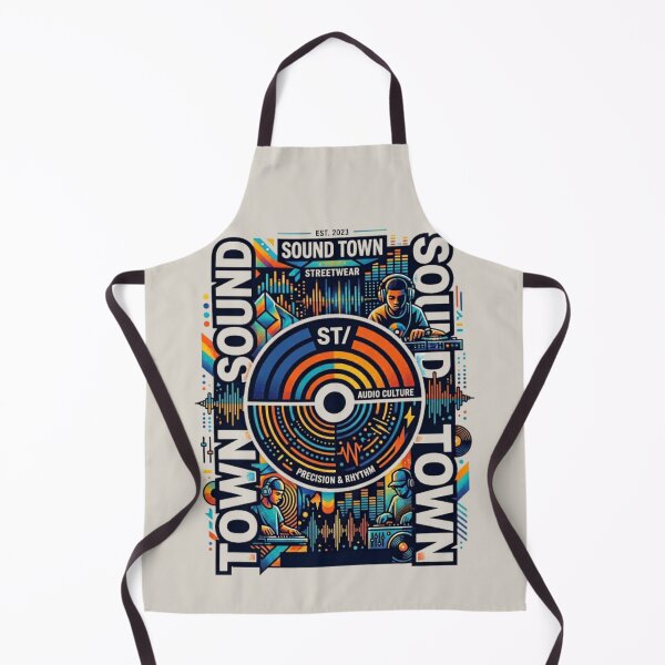 Item preview, Sound Town Collage – Vertical Logo + Wave Graphic Tee designed and sold by Artify24.