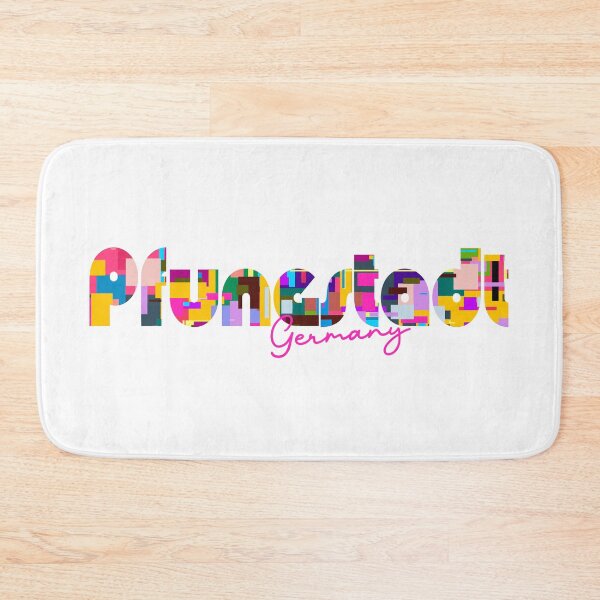 Item preview, Pfungstadt, Germany, Vibrant Abstract City Typography Art designed and sold by Wanderful-roads.