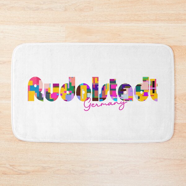Item preview, Rudolstadt, Germany, Vibrant Abstract City Typography Art designed and sold by Wanderful-roads.