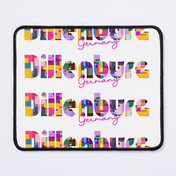 Item preview, Dillenburg, Germany, Vibrant Abstract City Typography Art designed and sold by Wanderful-roads.