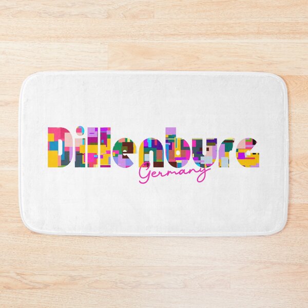 Item preview, Dillenburg, Germany, Vibrant Abstract City Typography Art designed and sold by Wanderful-roads.