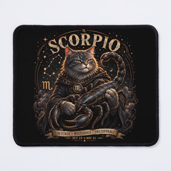 Item preview, scorpio Cat Zodiac Art | Mystical Astrology Cat Illustration designed and sold by Siti Hoiriyah.