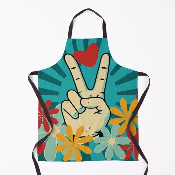 Item preview, Peace and Love Pop Art – Retro Green Graphic Illustration designed and sold by StefanStudioArt.