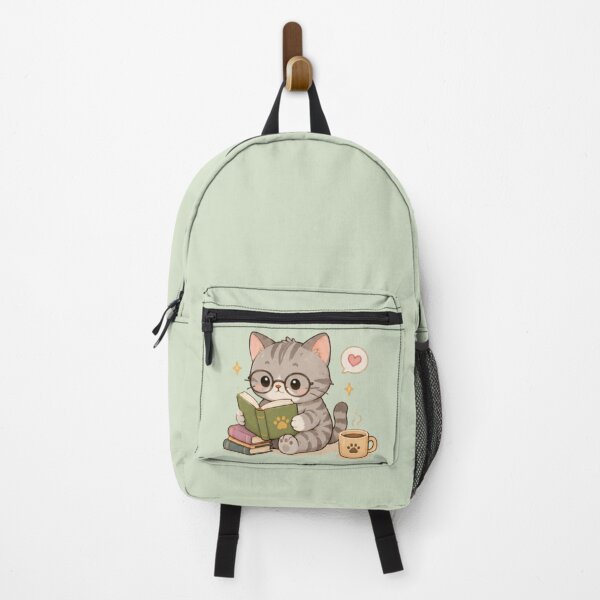 Item preview, Cute Bookworm Kitten designed and sold by MellowMunchkins.