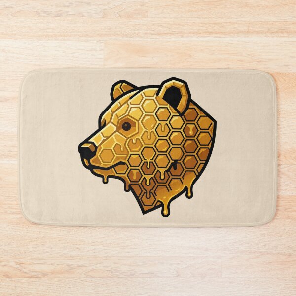 Item preview, Honeycomb Bear Golden Pattern Animal designed and sold by KhAIa Reeve Art Studio.
