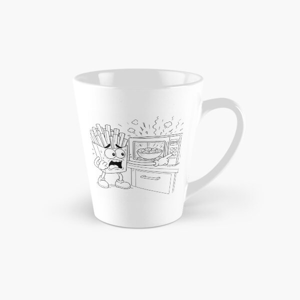 Item preview, Microwave Panic Funny French Fries Cartoon Kitchen Disaster Humor designed and sold by ComedyInkFactor.