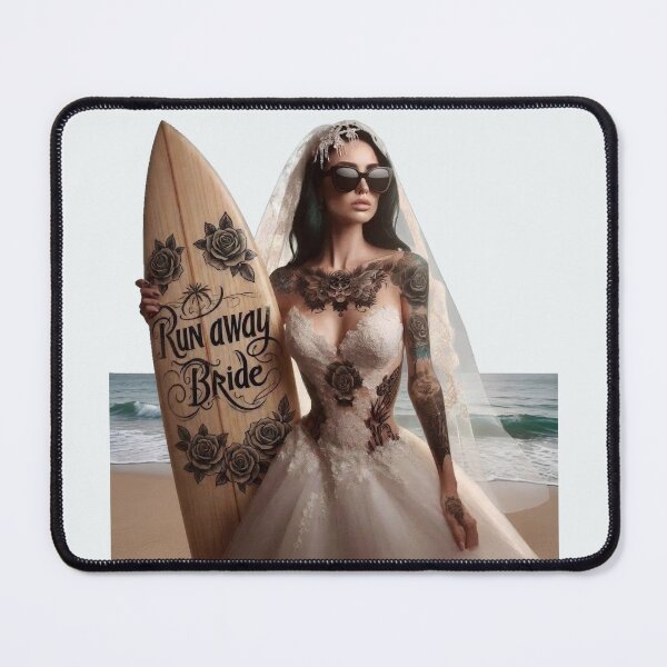 Item preview, Gothic Party Bride Wood Surfboard designed and sold by Voodoo Store Paranormal Collections.
