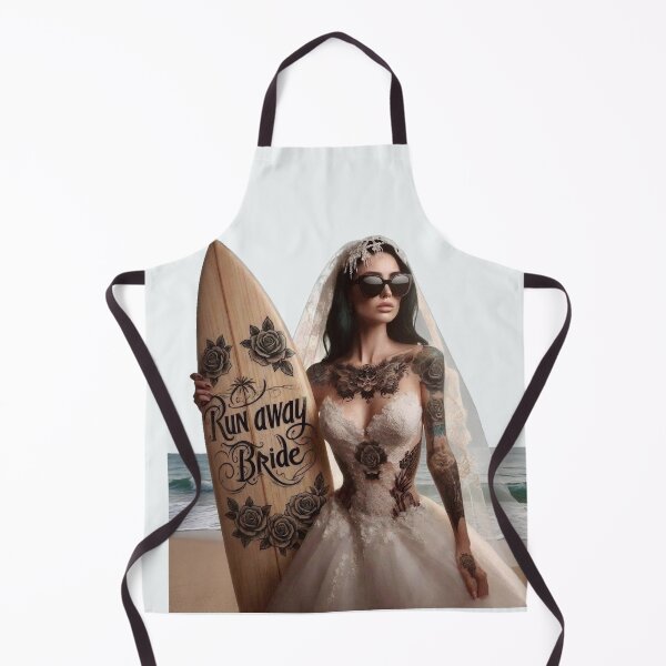 Item preview, Gothic Party Bride Wood Surfboard designed and sold by Voodoo Store Paranormal Collections.