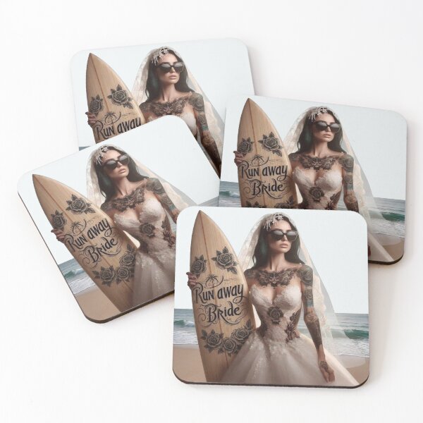 Item preview, Gothic Party Bride Wood Surfboard designed and sold by Voodoo Store Paranormal Collections.