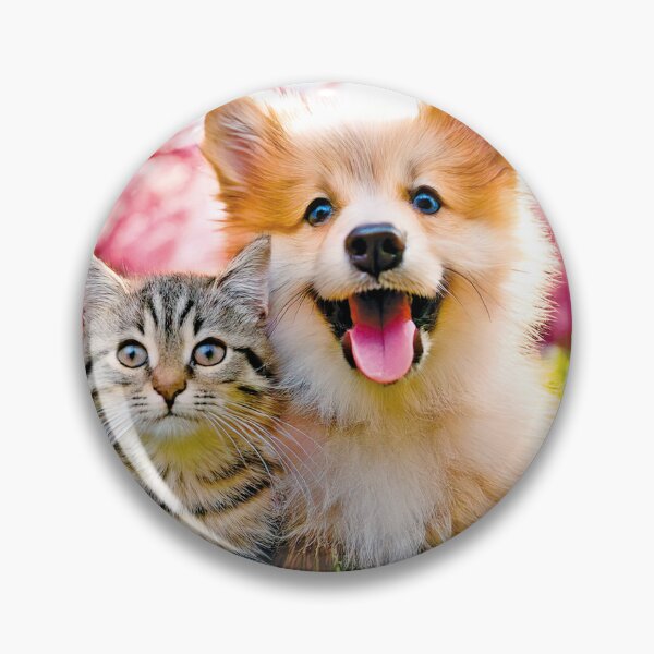 Item preview, Happy Spring Puppy and Kitten Cherry Blossom designed and sold by OsakaYumeWorks.