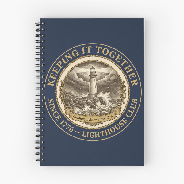 Item preview, Keeping It Together Since 1776 Lighthouse Badge designed and sold by CalmCapy Co.