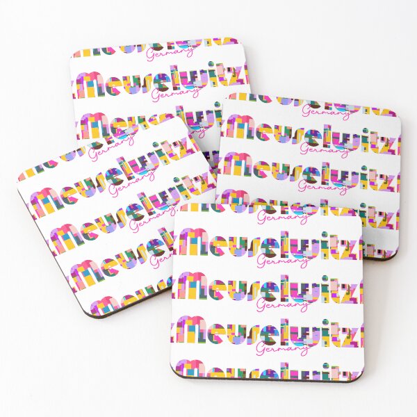 Item preview, Meuselwitz, Germany, Vibrant Abstract City Typography Art designed and sold by Wanderful-roads.