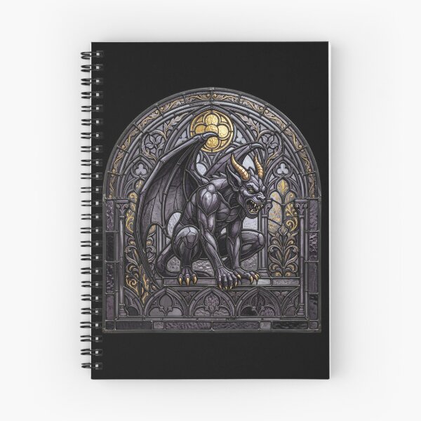 Item preview, Gothic Gargoyle Cathedral — Gothic Winged Guardian Stained Glass designed and sold by David Mateo ArtWorks.