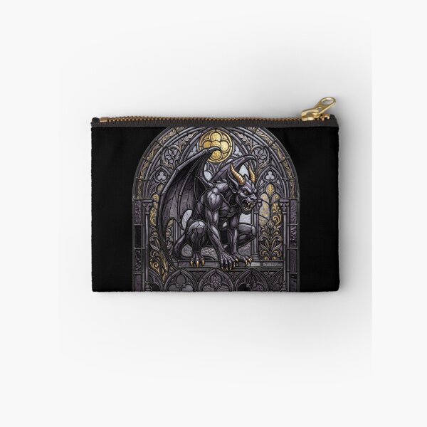 Item preview, Gothic Gargoyle Cathedral — Gothic Winged Guardian Stained Glass designed and sold by David Mateo ArtWorks.