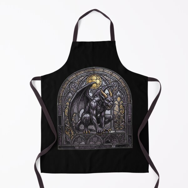 Item preview, Gothic Gargoyle Cathedral — Gothic Winged Guardian Stained Glass designed and sold by David Mateo ArtWorks.