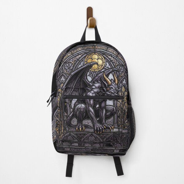 Item preview, Gothic Gargoyle Cathedral — Gothic Winged Guardian Stained Glass designed and sold by David Mateo ArtWorks.