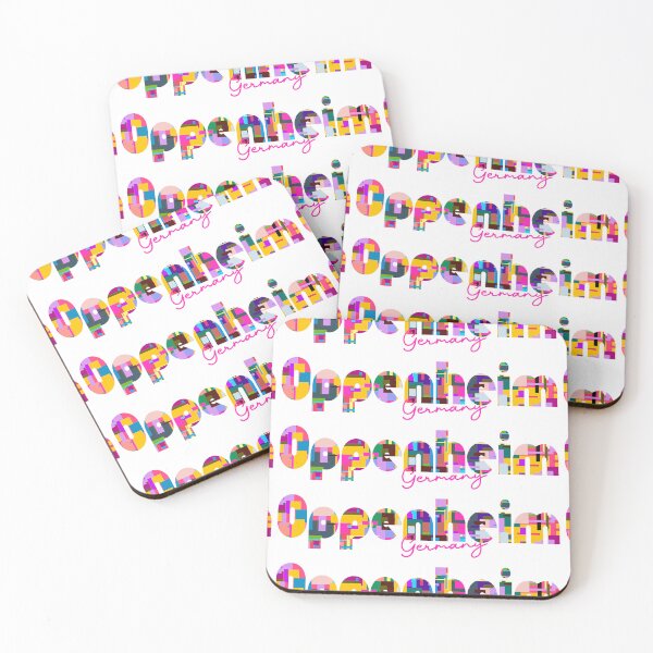 Item preview, Oppenheim, Germany, Vibrant Abstract City Typography Art designed and sold by Wanderful-roads.