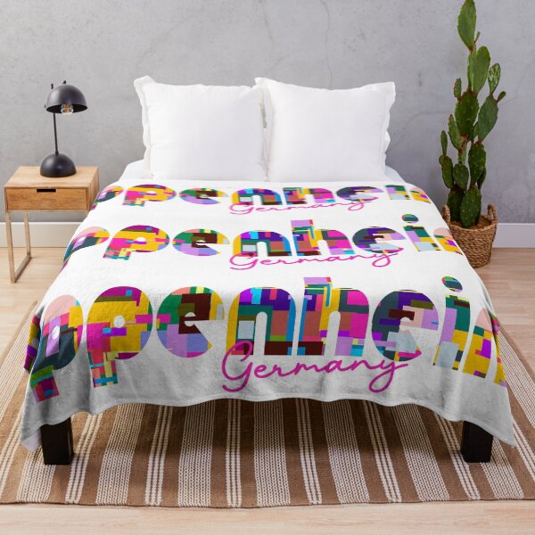 Item preview, Oppenheim, Germany, Vibrant Abstract City Typography Art designed and sold by Wanderful-roads.
