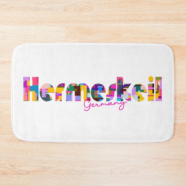 Item preview, Hermeskeil, Germany, Vibrant Abstract City Typography Art designed and sold by Wanderful-roads.