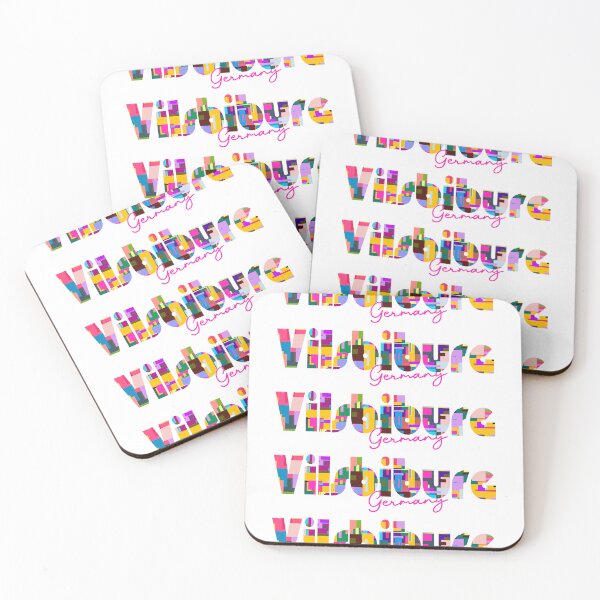 Item preview, Vilsbiburg, Germany, Vibrant Abstract City Typography Art designed and sold by Wanderful-roads.