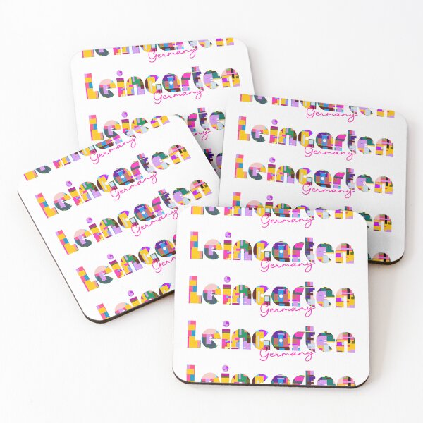 Item preview, Leingarten, Germany, Vibrant Abstract City Typography Art designed and sold by Wanderful-roads.