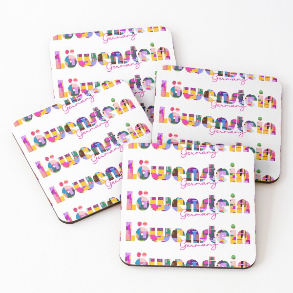 Item preview, Löwenstein, Germany, Vibrant Abstract City Typography Art designed and sold by Wanderful-roads.