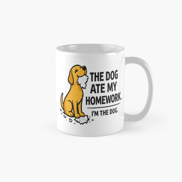 Item preview, The Dog Ate My Homework I'm The Dog | Funny Dog Meme Sticker designed and sold by Lovestickerco.