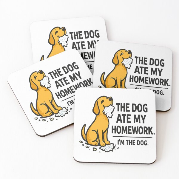 Item preview, The Dog Ate My Homework I'm The Dog | Funny Dog Meme Sticker designed and sold by Lovestickerco.