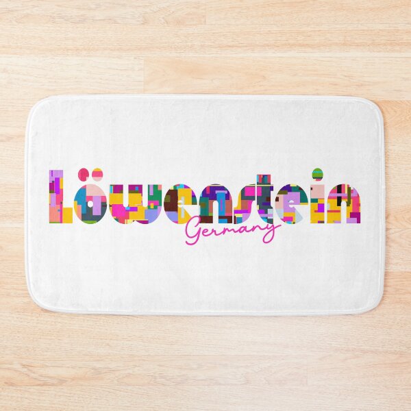 Item preview, Löwenstein, Germany, Vibrant Abstract City Typography Art designed and sold by Wanderful-roads.