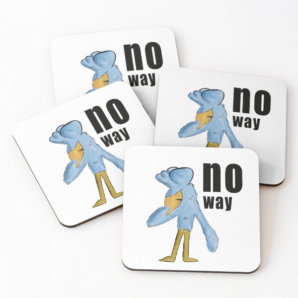 Item preview, No Way Funny Shy Blue Bird Cartoon designed and sold by davidmalec.