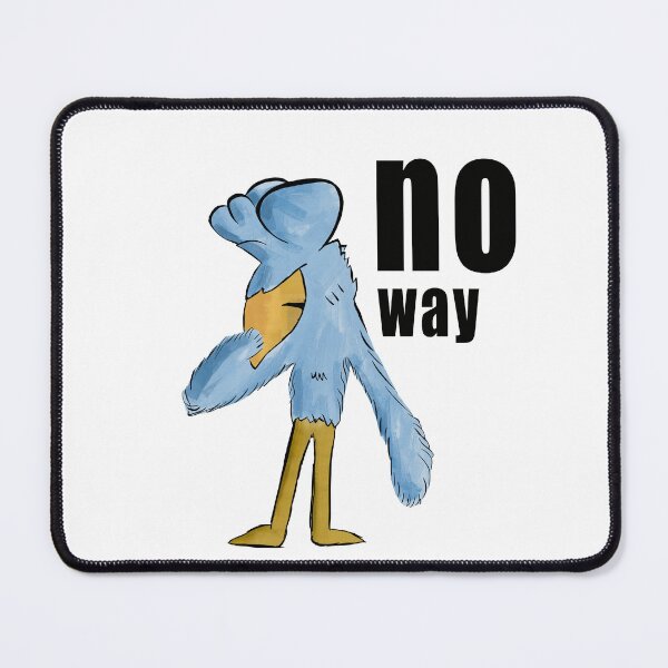 Item preview, No Way Funny Shy Blue Bird Cartoon designed and sold by davidmalec.